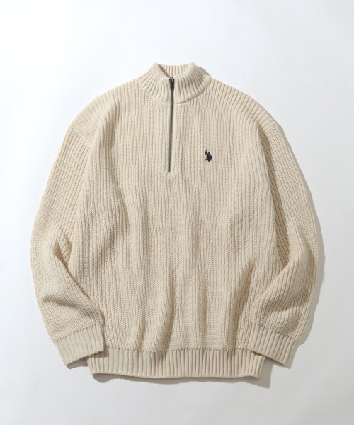 U.S. POLO ASSN.(ユーエスポロアッスン)の「【U.S. POLO ASSN./ユーエスポロアッスン】7G ハーフジップ ニット セーター(ニット/セーター・メンズ・ダークブルー/ベージュ/ネイビー/レッド系その他/ダークオレンジ/バイオレット/アイボリー/ブラック・LL/M/L)」の18枚目の写真