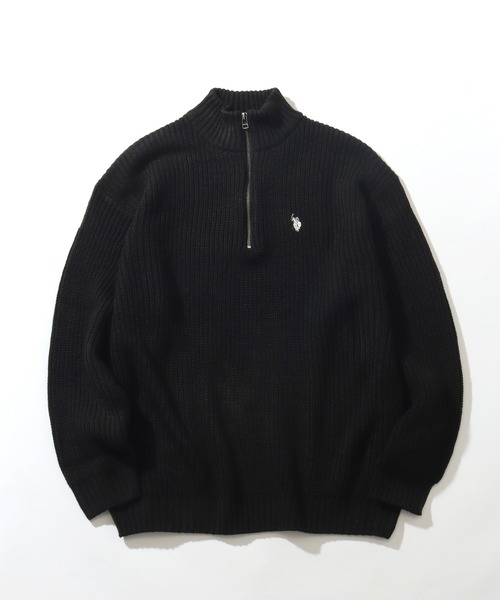 U.S. POLO ASSN.(ユーエスポロアッスン)の「【U.S. POLO ASSN./ユーエスポロアッスン】7G ハーフジップ ニット セーター(ニット/セーター・メンズ・ダークブルー/ベージュ/ネイビー/レッド系その他/ダークオレンジ/バイオレット/アイボリー/ブラック・LL/M/L)」の9枚目の写真