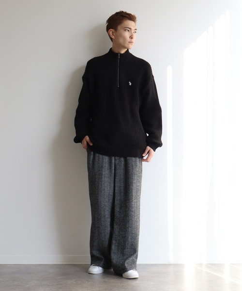 U.S. POLO ASSN.(ユーエスポロアッスン)の「【U.S. POLO ASSN./ユーエスポロアッスン】7G ハーフジップ ニット セーター(ニット/セーター・メンズ・ダークブルー/ベージュ/ネイビー/レッド系その他/ダークオレンジ/バイオレット/アイボリー/ブラック・LL/M/L)」の17枚目の写真