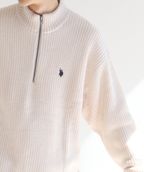 U.S. POLO ASSN.(ユーエスポロアッスン)の「【U.S. POLO ASSN./ユーエスポロアッスン】7G ハーフジップ ニット セーター(ニット/セーター・メンズ・ダークブルー/ベージュ/ネイビー/レッド系その他/ダークオレンジ/バイオレット/アイボリー/ブラック・LL/M/L)」の22枚目の写真