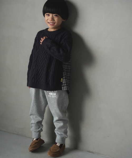 MAKE YOUR DAY（メイクユアデイ）の「MYDカットソージョガーパンツ■80～140cm（スウェットパンツ・キッズ・ブラック/パープル/ネイビー/グレー・110/120/80/130/140/90/100）」の7枚目の写真