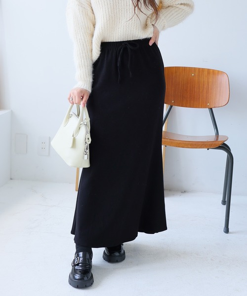 Doula Doula（ドゥーラドゥーラ）の「マーメイドニットスカート（スカート・レディース・ベージュ/グレー/ブラック・L/M）」の6枚目の写真
