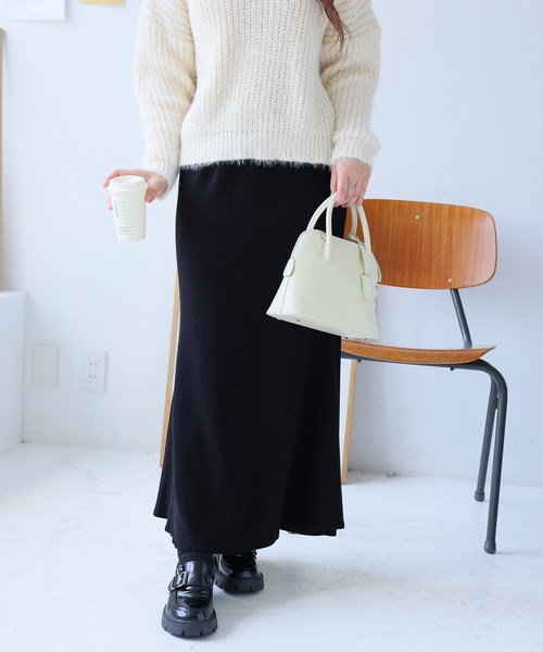 Doula Doula（ドゥーラドゥーラ）の「マーメイドニットスカート（スカート・レディース・ベージュ/グレー/ブラック・L/M）」の11枚目の写真
