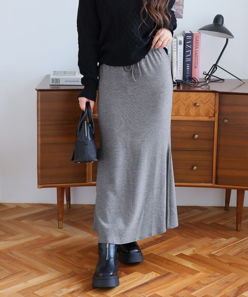 Doula Doula（ドゥーラドゥーラ）の「マーメイドニットスカート（スカート・レディース・ベージュ/グレー/ブラック・L/M）」の15枚目の写真
