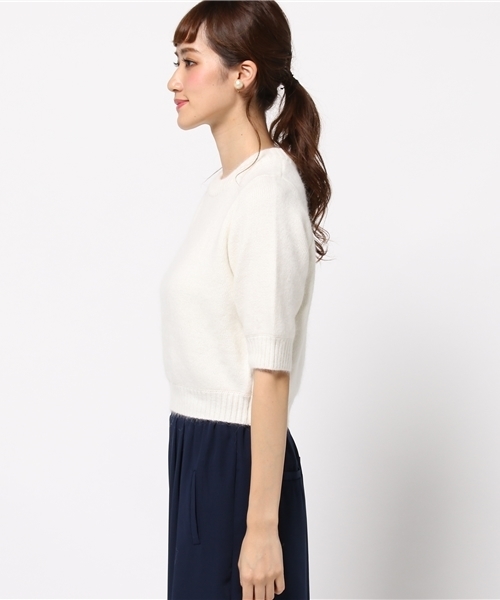 dazzlin(ダズリン)の「アンゴラハーフスリーブトップス(ニット/セーター・レディース・ホワイト/ピンク/ブルー/グレー・FREE)」の6枚目の写真