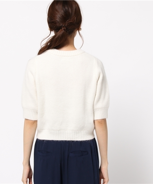 dazzlin(ダズリン)の「アンゴラハーフスリーブトップス(ニット/セーター・レディース・ホワイト/ピンク/ブルー/グレー・FREE)」の7枚目の写真