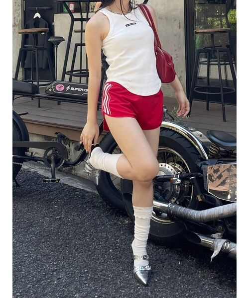 EVRIS(エヴリス)の「クラッシュデザイン刺繍タンクトップ(タンクトップ・レディース・ホワイト/ブルー/ブラック・FREE)」の15枚目の写真