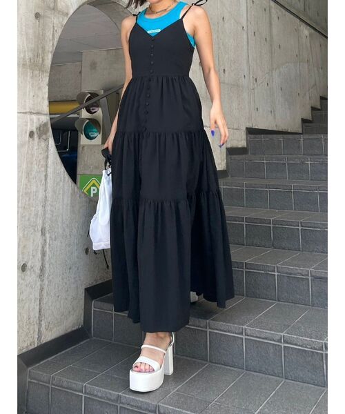 EVRIS(エヴリス)の「クラッシュデザイン刺繍タンクトップ(タンクトップ・レディース・ホワイト/ブルー/ブラック・FREE)」の19枚目の写真