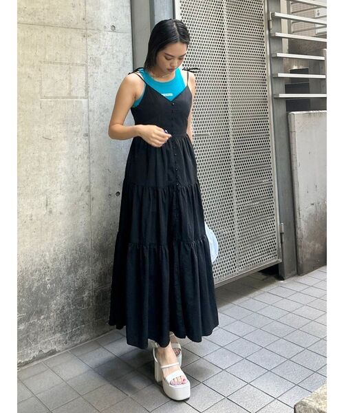 EVRIS(エヴリス)の「クラッシュデザイン刺繍タンクトップ(タンクトップ・レディース・ホワイト/ブルー/ブラック・FREE)」の20枚目の写真