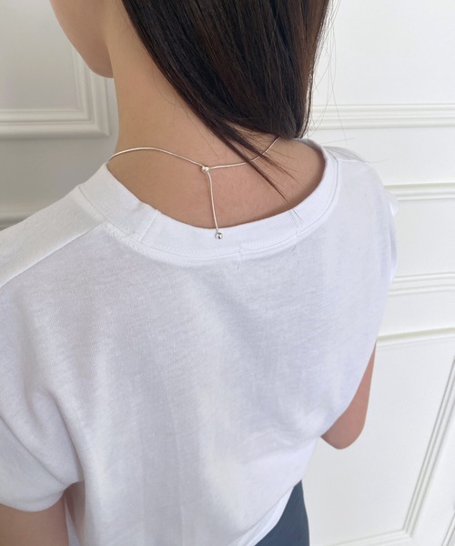 by muni:r(バイ ムニール)の「ボールドロングドロップネックレス(ネックレス・レディース・シルバー・ONE SIZE)」の7枚目の写真