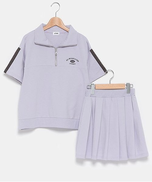 LOVETOXIC(ラブトキシック)の「【LTXC】速乾プリーツSETUP(ワンピース・キッズ・トップグレー/ラベンダー/ブラック・S/M/L)」の5枚目の写真
