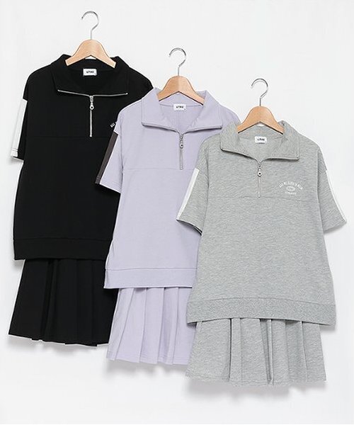 LOVETOXIC(ラブトキシック)の「【LTXC】速乾プリーツSETUP(ワンピース・キッズ・トップグレー/ラベンダー/ブラック・S/M/L)」の17枚目の写真