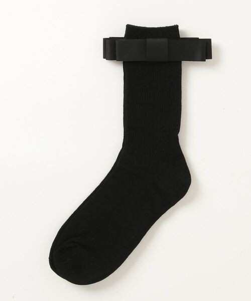 RUBY AND YOU（ルビーアンドユー）の「［select］リボンソックス（ソックス/靴下・レディース・ブラック/ホワイト・FREE）」の4枚目の写真