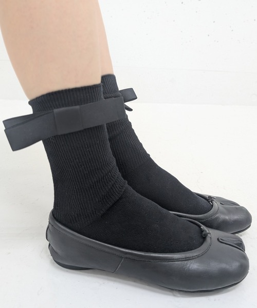 RUBY AND YOU（ルビーアンドユー）の「［select］リボンソックス（ソックス/靴下・レディース・ブラック/ホワイト・FREE）」の6枚目の写真