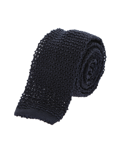 POLO RALPH LAUREN（ポロ ラルフ ローレン）の「ニット シルク ソリッド タイ（ネクタイ・メンズ・ネイビー/ブラック/シルバー・ONE SIZE）」の4枚目の写真