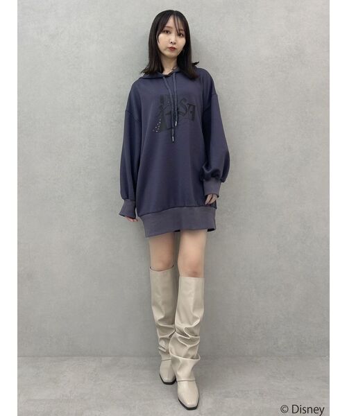 dazzlin（ダズリン）の「【ディズニーコレクション】エルサ/ラインストーンオーバーフーディ（パーカー・レディース・ネイビー/オフホワイト/ブルー・FREE）」の18枚目の写真