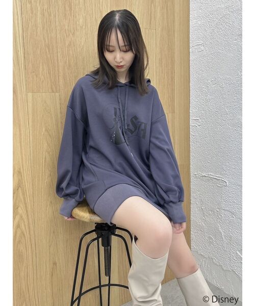 dazzlin（ダズリン）の「【ディズニーコレクション】エルサ/ラインストーンオーバーフーディ（パーカー・レディース・ネイビー/オフホワイト/ブルー・FREE）」の12枚目の写真