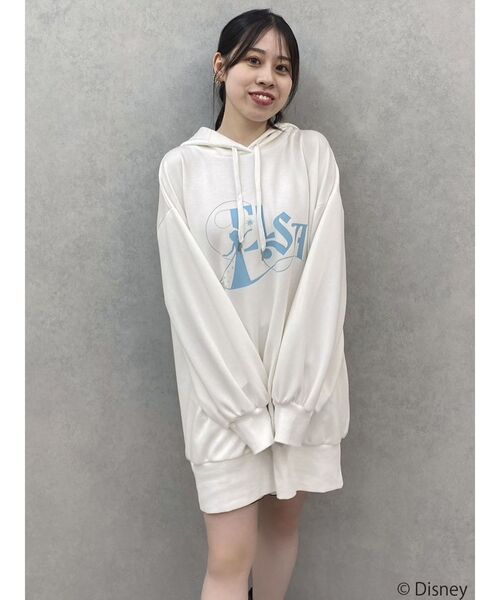 dazzlin（ダズリン）の「【ディズニーコレクション】エルサ/ラインストーンオーバーフーディ（パーカー・レディース・ネイビー/オフホワイト/ブルー・FREE）」の13枚目の写真