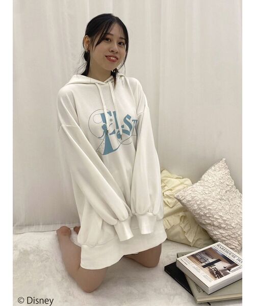 dazzlin（ダズリン）の「【ディズニーコレクション】エルサ/ラインストーンオーバーフーディ（パーカー・レディース・ネイビー/オフホワイト/ブルー・FREE）」の8枚目の写真