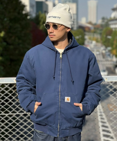 carhartt ジップアップ コットン ブルゾン ネイビー Carhartt（カーハート） ジップアップパーカー X-LARGE ネイビー