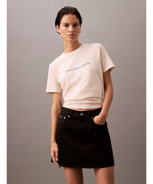 【カルバンクライン】CKJ ミッドライズ Aライン ミニ スカート★ デニムクラシックミニスカート（スカート）｜Calvin Klein