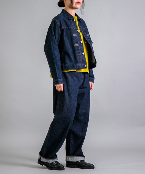 OMNIGOD（オムニゴッド）の「[OMNIGOD womens / オムニゴッド] 12ozセルヴィッチデニム 1stタイプジャケット（デニムジャケット・レディース・ワンウォッシュ・3/2）」の5枚目の写真