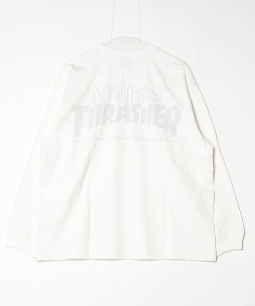 Manhattan Portage（マンハッタンポーテージ）の「[MANHATTAN PORTAGE/マンハッタンポーテージ] スラッシャーコラボロゴ バックプリントロンT（Tシャツ/カットソー・レディース・ブラック/ホワイト・M/L）」の4枚目の写真