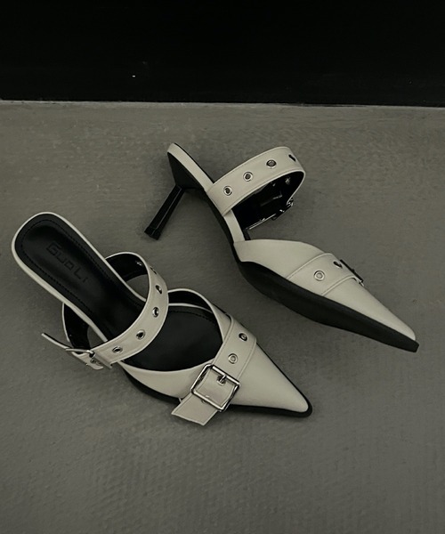 HALEY PESCA(ヘーリーペスカ)の「HALEY PESCA/ポインテッドトゥ ベルトハイヒールサンダル(サンダル・レディース・ブラック/シルバー/アイボリー・38/40/36)」の18枚目の写真