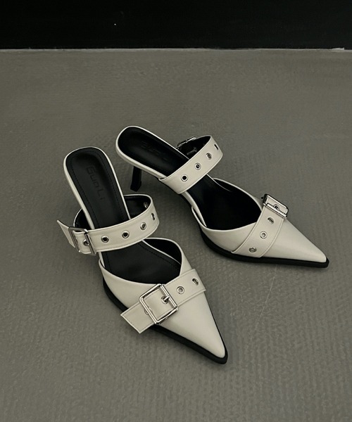 HALEY PESCA(ヘーリーペスカ)の「HALEY PESCA/ポインテッドトゥ ベルトハイヒールサンダル(サンダル・レディース・ブラック/シルバー/アイボリー・38/40/36)」の19枚目の写真