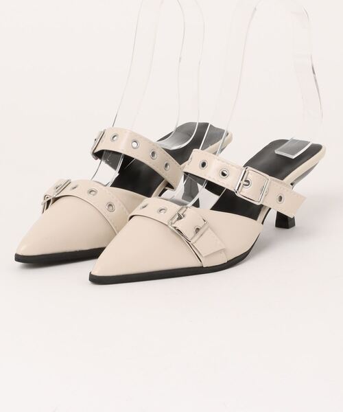 HALEY PESCA(ヘーリーペスカ)の「HALEY PESCA/ポインテッドトゥ ベルトハイヒールサンダル(サンダル・レディース・ブラック/シルバー/アイボリー・38/40/36)」の20枚目の写真