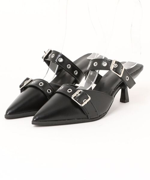 HALEY PESCA(ヘーリーペスカ)の「HALEY PESCA/ポインテッドトゥ ベルトハイヒールサンダル(サンダル・レディース・ブラック/シルバー/アイボリー・38/40/36)」の22枚目の写真