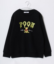 Disney(ディズニー)サガラ刺繍・ワッペン・キャラクター裏起毛スウェットトレーナー レディース/長袖/ミッキーマウス