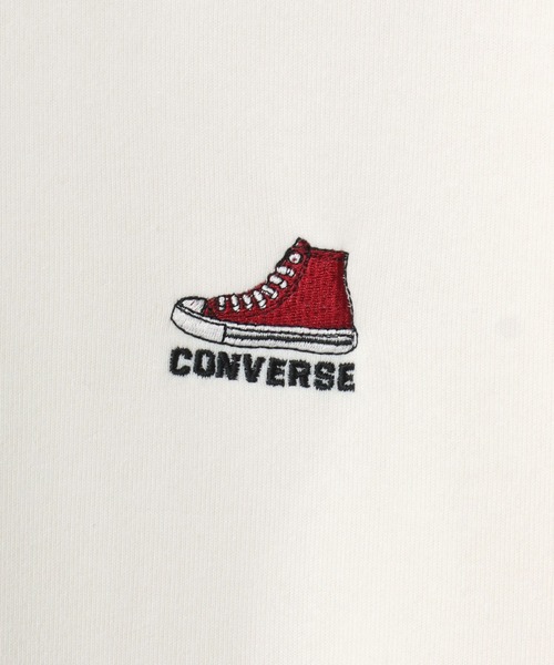 CONVERSE(コンバース)の「CONVERSE/コンバース 別注 オーバーサイズ 裏起毛 オールスター スニーカー ロゴ ワンポイント刺繍 スウェット パーカー フーディー/レディース メンズ(パーカー・レディース・アッシュグレー/ブラック/オフホワイト/グレー系その他/ブルー系その他/グレイッシュベージュ・LL/M/L)」の15枚目の写真