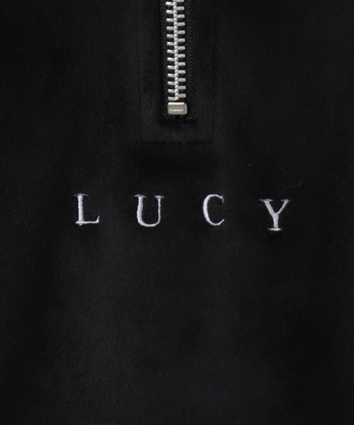 LUCY(ルーシー)の「LUCY/マイクロシャギーワンポイントハーフZIPプルオーバー(スウェット・メンズ・ライトグレー/ブラック・MEDIUM/LARGE)」の7枚目の写真
