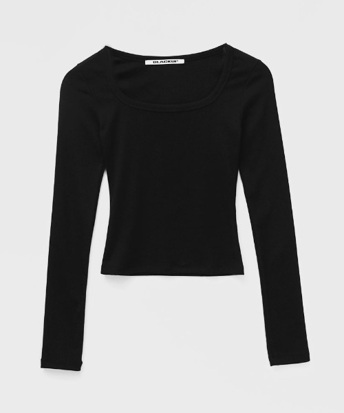 BLACKUP（ブラックアップ）の「[MADE]  テフリンスクエアネック長袖Tシャツ（Tシャツ/カットソー・レディース・ネイビー/ホワイト/ピンク・ONESIZE）」の12枚目の写真