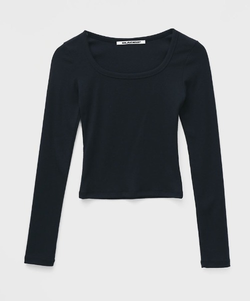 BLACKUP（ブラックアップ）の「[MADE]  テフリンスクエアネック長袖Tシャツ（Tシャツ/カットソー・レディース・ネイビー/ホワイト/ピンク・ONESIZE）」の13枚目の写真