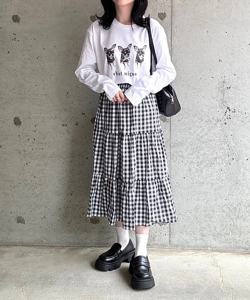 tシャツ ZOZO限定 大人気 ハーフボタン レイヤード風 ロングTシャツ トレンド  グレー×ピンク　カラー「今期新発売」 レディース improves tシャツ ハーフジップ フェイクレイヤード ロンT