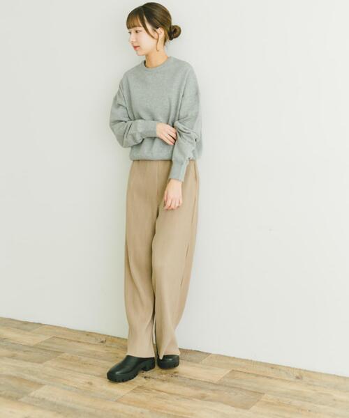 ITEMS URBANRESEARCH(アイテムズ アーバンリサーチ)の「プリーツシャーリングパンツ(その他パンツ・レディース・ホワイト系その他/ベージュ/グレー/ブラック・FREE)」の17枚目の写真