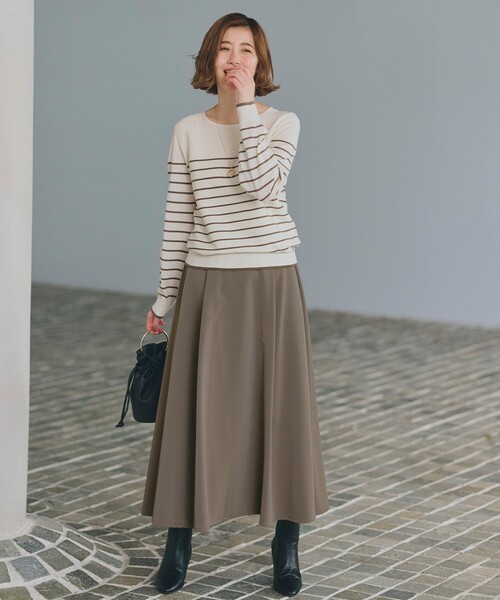 grove（グローブ）の「◆【雑誌掲載】レザーライクフレアスカート（スカート・レディース・ブラウン系その他/ブラック・01/02/03/04/05）」の11枚目の写真