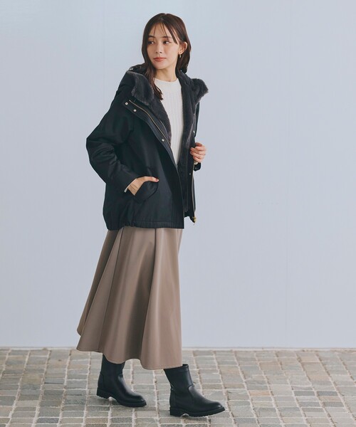 grove（グローブ）の「◆【雑誌掲載】レザーライクフレアスカート（スカート・レディース・ブラウン系その他/ブラック・01/02/03/04/05）」の12枚目の写真