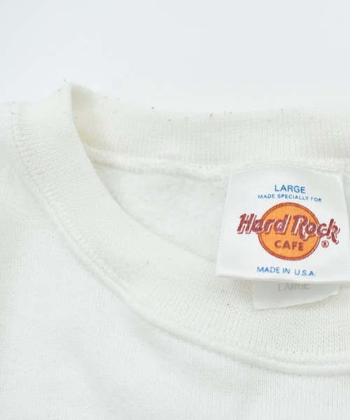 VINTAGE(ヴィンテージ)の「【ヴィンテージ古着】Hard Rock CAFE NEW YORK 企業ロゴ プリントスウェット(スウェット・メンズ・ホワイト・LARGE)」の7枚目の写真