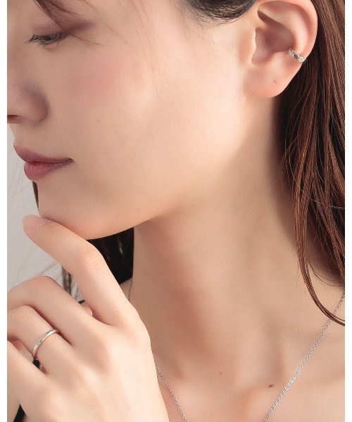 ChooMia(チュミア)の「ハニーコンボデザイン×ジルコンイヤーカフ(イヤーカフ・レディース・ゴールド/シルバー・FREE)」の9枚目の写真