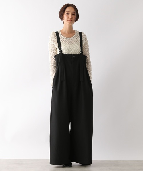 新品未使用【レプシィム】薄紫のレース切り替えオールインワンパンツ L LEPSIM（レプシィム）の「インナーセットVオールインワン【jours