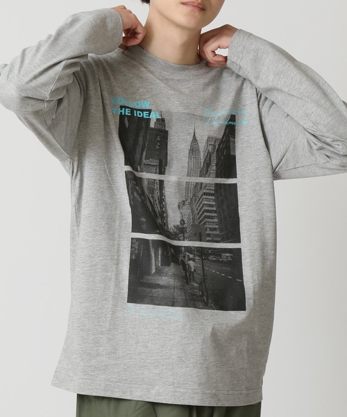 ARCADE(アーケード)の「フォトプリント ロンT Tシャツ 長袖 PRIMAL POINT(Tシャツ/カットソー・メンズ・ホワイト系1/グレー系1/ブラック系3/ブラック系1/ホワイト系4/ブラック系4/ブラック系2/ホワイト系3/ブルー系3/ベージュ系2/グレー系4/ホワイト系2・L/M/LL)」の9枚目の写真