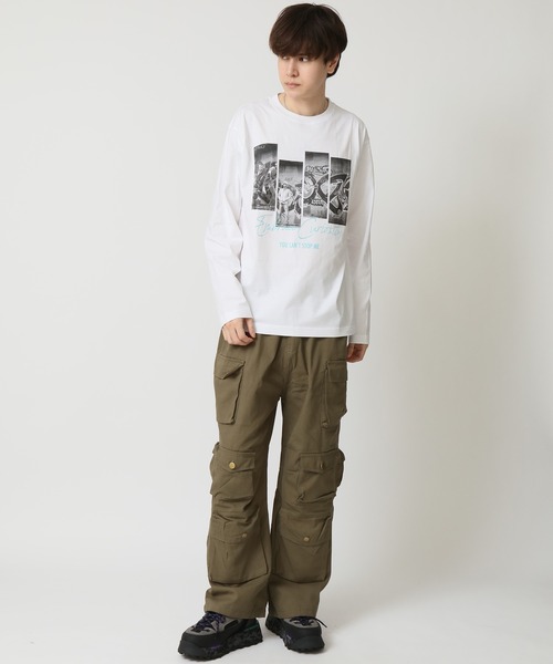 ARCADE(アーケード)の「フォトプリント ロンT Tシャツ 長袖 PRIMAL POINT(Tシャツ/カットソー・メンズ・ホワイト系1/グレー系1/ブラック系3/ブラック系1/ホワイト系4/ブラック系4/ブラック系2/ホワイト系3/ブルー系3/ベージュ系2/グレー系4/ホワイト系2・L/M/LL)」の21枚目の写真