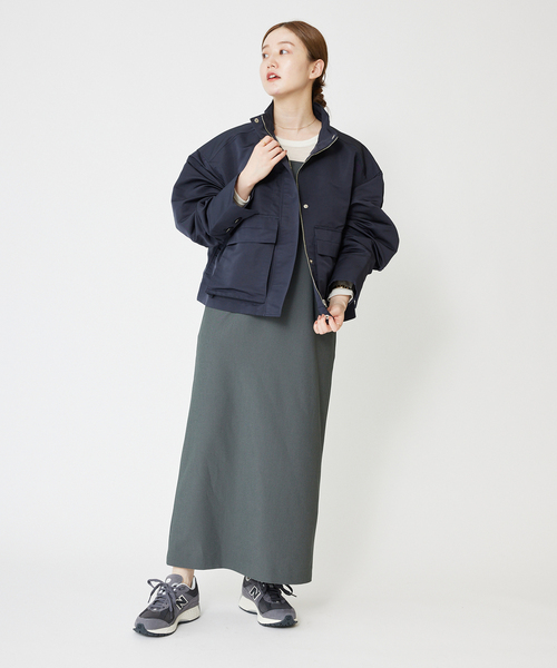 IENA（イエナ）の「グログランブルゾン（ブルゾン・レディース・ネイビー/ベージュ・FREE）」の4枚目の写真