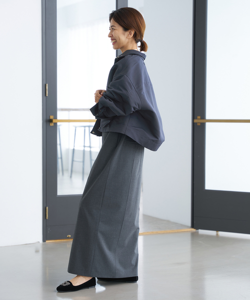 IENA（イエナ）の「グログランブルゾン（ブルゾン・レディース・ネイビー/ベージュ・FREE）」の12枚目の写真