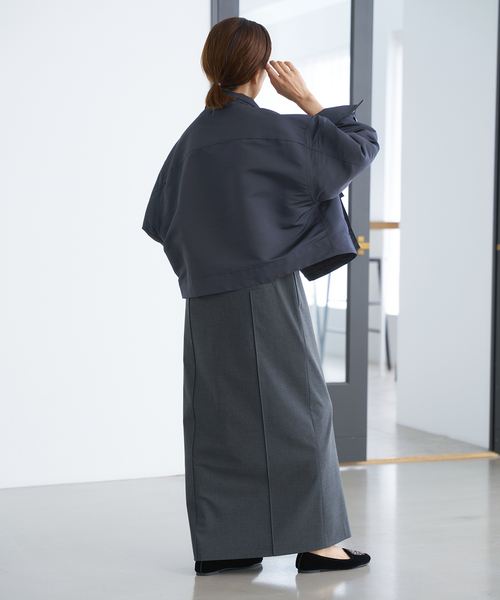 IENA（イエナ）の「グログランブルゾン（ブルゾン・レディース・ネイビー/ベージュ・FREE）」の13枚目の写真