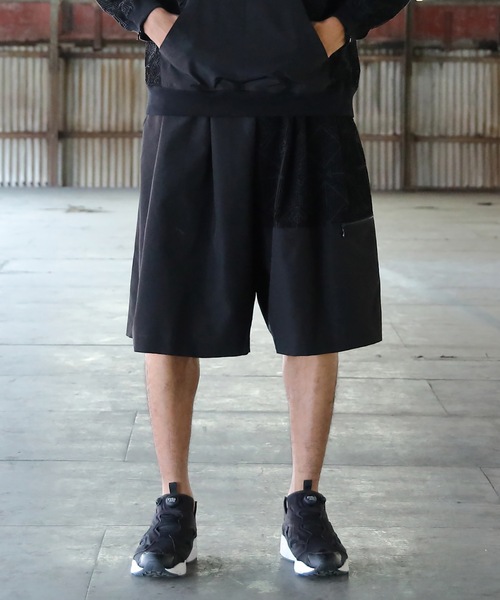 STOF（ストフ）の「Stone Yard Floc Wide Shorts（その他パンツ・メンズ・ブラック/ホワイト・S/M）」の2枚目の写真