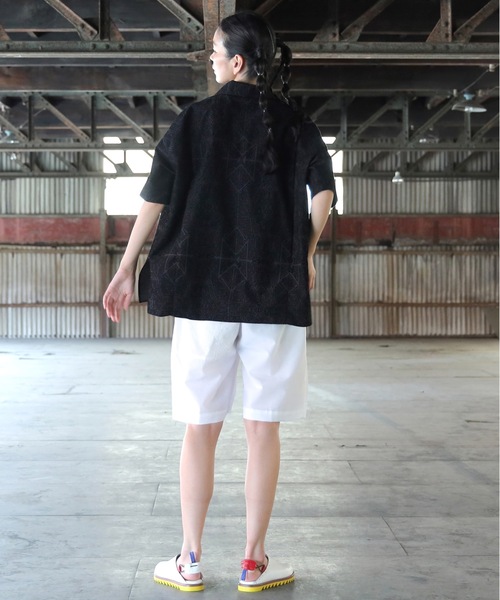 STOF（ストフ）の「Stone Yard Floc Wide Shorts（その他パンツ・メンズ・ブラック/ホワイト・S/M）」の5枚目の写真